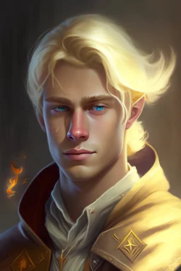 Handsome young blonde wizard 5e