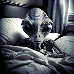 Gray alien in your bed