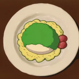 The waitress was not amused when he ordered green eggs and ham.