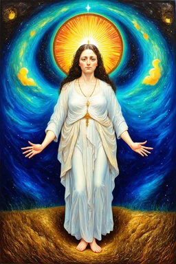 sacred appointment for healing; surrealistic modern art