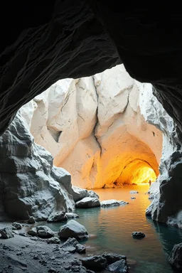 white great west dragonin the cave
