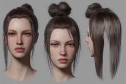Female character 19 years Proportions of the character Pay attention to the head-to-body ratio and limb lengths. Create a distinctive silhouette that helps the character stand out and be easily recognizable Design the character's face, including the shape of the head, eyes, eyebrows, nose, mouth, and ears. Consider the character's personality, age, and any unique traits that set them apart. Design the character's attire, including their everyday outfit or any specific costumes relevant to the st
