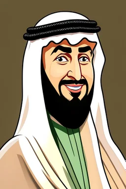 Mohammed bin Salman bin Abdulaziz Al Saud Saudi Prime Minister cartoon 2d