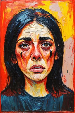 tearing at old wounds and crying at the pain; expressionism