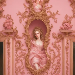 baroque art aesthetic pink