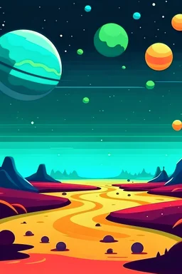 space game planet location background vector