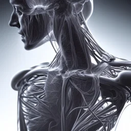 cell phone black screen face artery veins muscle electrical cyborg future exoskeleton