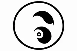 ying,yang clipart style simple stencil