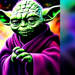 Ultra detailed fullbody Portrait in oil on canvas of a yoda merges Thanos ,extremely detailed digital painting, extremely detailed face,crystal clear Big eyes, mystical colors ,perfectly centered image, perfect composition, rim light, beautiful lighting,masterpiece,8k, stunning scene, raytracing, anatomically correct, in the style of robert e howard and Ken Kelley and Ohrai Noriyoshi and Simon Bisley and tomzj1