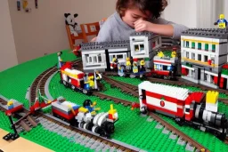 Train lego in Italian Metropolis lego