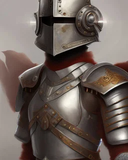 An armor made of a mixture of steel and leather, worn by a strong commander with magical power