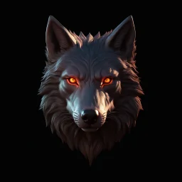 image of a large wolfs head. 4k. Photorealistic. Urban fantasy