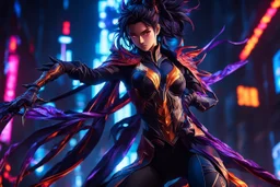 Hot Asian carnage in 8k solo leveling shadow artstyle, silk theme, spider costum, dynamic pose, oshare kei, hurufiyya, rtx , neon lights, intricate details, highly detailed, high details, detailed portrait, masterpiece,ultra detailed, ultra quality