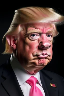 president donald trump as a pig