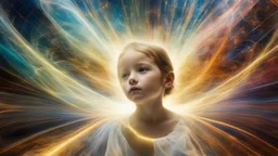 1490. Abstract fantasy: telepathy, one young child, chrysalids, Wyndham, delight, empathy, harmony, ecstasy, award-winning photograph, abstract image, beautiful composition, science-fiction, beautiful, wonder, fear, the power of thought, love, joy, personal faith in God