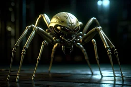 humanoid biomechanoid lovecraftian spider-insectoid. hyperrealistic 3d-render, unreal engine 5, industrial light and magic.
