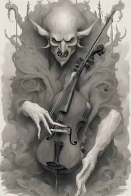 The violin demon, fantasy