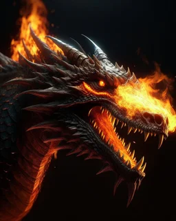 A fire-breathing dragon 8k