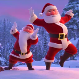 Santa dabbing