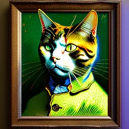 Retrato de um gato por Van Gogh