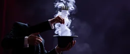 magician pulls a queen out of the hat