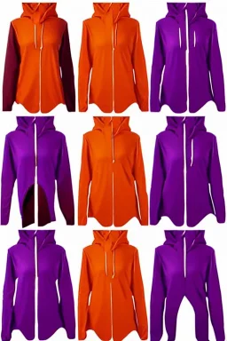 year 1999 women fashion, Techno, rave, Loose, straight, suit, low waist light trousers, t-shirt, new kind of hoodie with high tippet, which goes down along zipper! Colors: all denim colors, purple, khaki, lilac, plum, orange, terracotta, red, pink, dark blue, beige. Patterns: lynx, balls, stripes. lynx belt. starling or owl prints. Women models. Missy Elliot, Sandra Bullock, Milla Jovovich, Big tennis shoes on. Latex, denim and leather e.g. in Leg warmers.