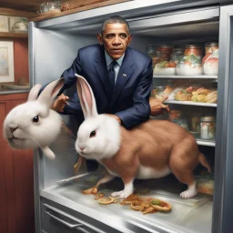 phototorealistic phototorealistic phototorealistic album cover album cover album cover obama doing stupid shit and bucks the bunny riding a swine pirate ship in the fridge