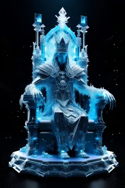 God sit on throne of crystals
