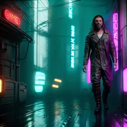 Actor, jason momoa, blade runner style, rain, fog, neon ambient, gradient color, clean skin, circuits, latex coat, cyber punk, neon, tubes, portrait, photo studio, unreal engine 5, smooth color, 16 bit, god lights, ray tracing, RTX, lumen lighting, ultra deatail, volumetric lighting, 3d, finely drawn, hd.