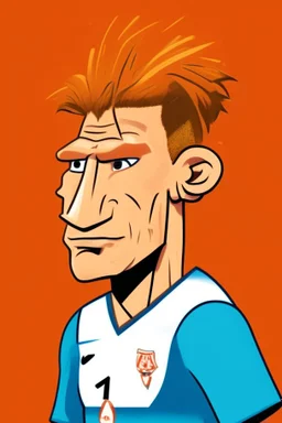 Nathan Ackie Dutch football player ,cartoon 2d