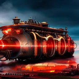 fullbody Drawing of 'sketch of steampunk Vehicles as in the movie mortal engines(2018)',intricate detail,andrea bonelli,Kilian Eng,Ohrai,evan lee,Aleksandr Sidelnikov,KyuYong Eom,three quarters frontal aerial view,toned colors,32k