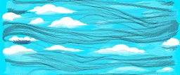 a series spaced curved and looping horizontal lines with paths inspired by clouds, cloud topography, whimsical cute, kawaii, black lines on white, vector lines