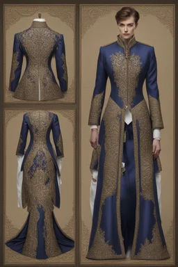 Royal jacket design on two different sides