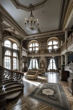 a mansion withh 77 rooms, the interior