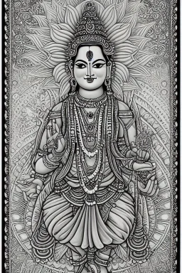 Hinduism, modern realistic cartoon drawing, grayscale, adult coloring pages, Hindu god Brahma, male god, wisdom, transformation, lined drawing, coloring page, 300 dpi, high quality print, painted portrait, full body, white hair , masculine, mature, handsome, upper body, muscular, hairy torso, fantasy, intricate, elegant, highly detailed, digital painting, artstation, concept art, smooth, sharp focus, illustration, 8K, HDR, masterpiece, pastel quad Color, 3D vector art, cute and quirky, fantasy