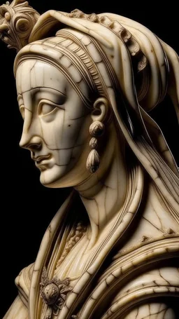 renaissance bone sculpture of a woman