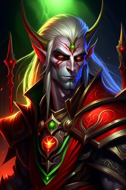 male blood elf warlock wow warcraft world affliction corruption soul chaos succubus