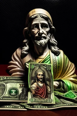 money and jesus on top of money