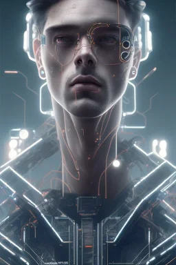 cyberpunk, head, men, portrai