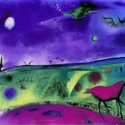 mars landscape by chagall