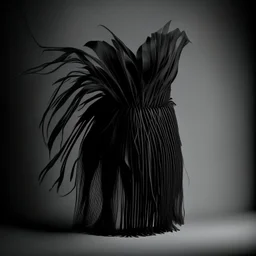 black transparent raffia