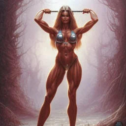 denise richards dnd bodybuilder by gerald brom luis royo