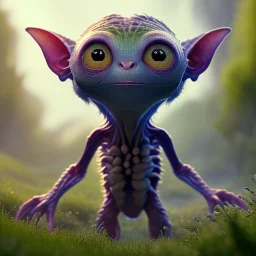 pixar art style of cute gollum in native environment, full body, by mobeius, au naturel, hyper detailed, digital art, trending in artstation, cinematic lighting, studio quality, smooth render, unreal engine 5 rendered, octane rendered, art style by klimt and nixeu and ian sprigger and wlop and krenz cushart