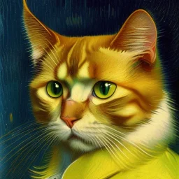 Portrait of a cat by Van Gogh