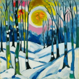 A white winter wonderland painted by Alexej von Jawlensky