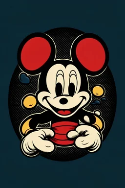"Design an AI logo featuring the iconic Mickey Mouse cat. Capture the charm and playfulness of the beloved character's glove. Emphasize the gloved hand's unique silhouette and convey the whimsical spirit of Disney's Mickey Mouse."