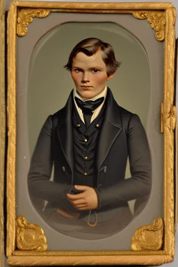Extremely rich norwegian young man portrait 1840s