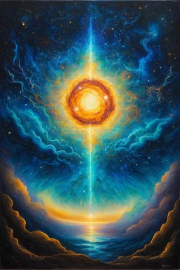 Perfect cosmic storm; Celestial Symbolism; Neo-Surrealism