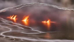 water on fire