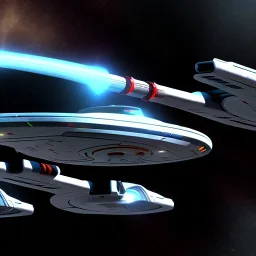 Star trek ship, dual nacelles